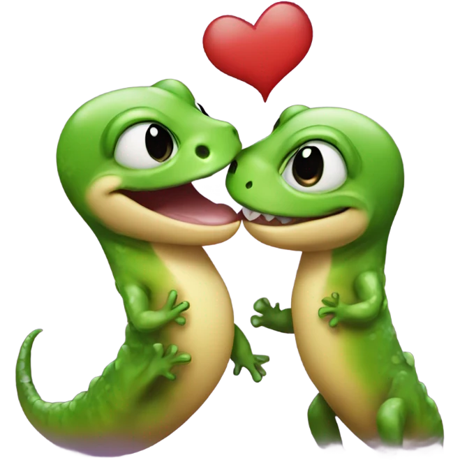 Salamander happy with kiss emoji