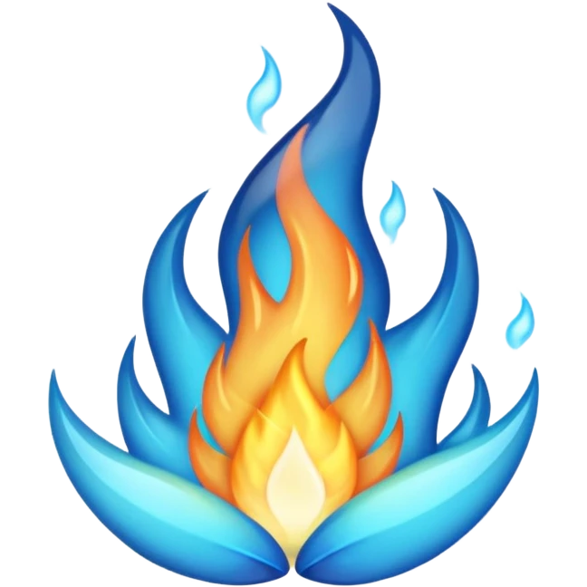 Create a Blue flame emoji emoji