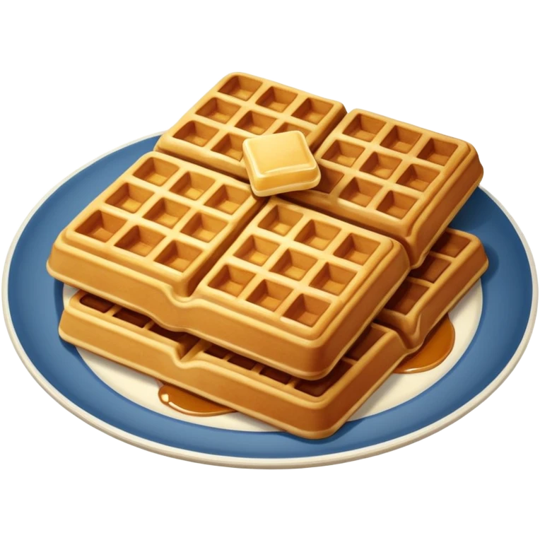 Waffles in a plate emoji