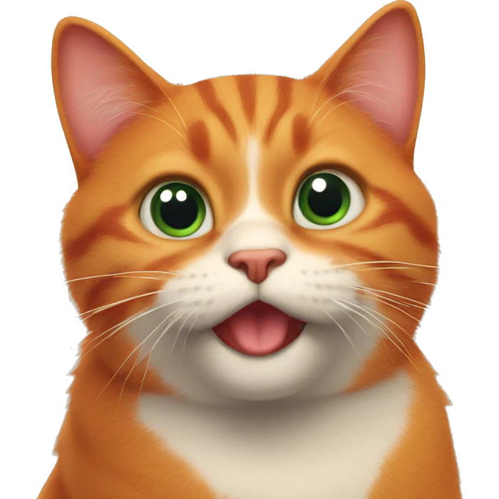 Red cat blowing a kiss emoji