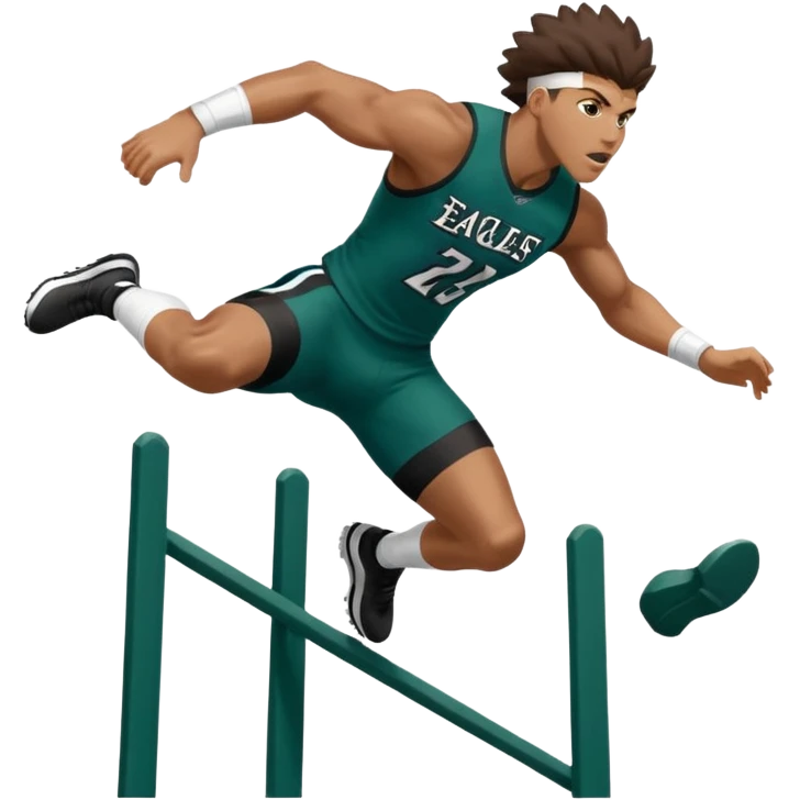 Saqoun Barkley hurdle over a person but on the eagles emoji