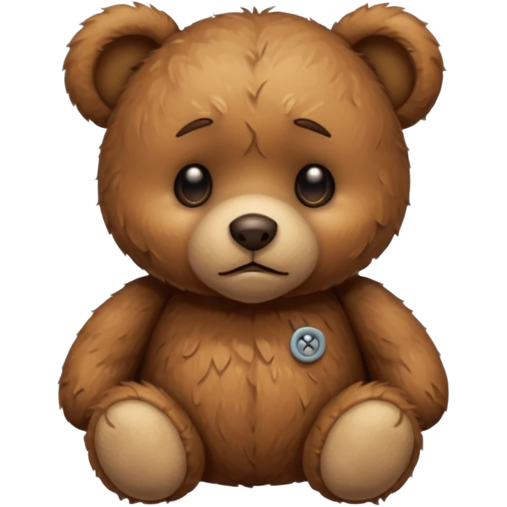 Sad teddy bear emoji