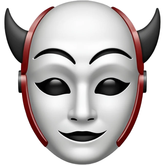 Create this emoji : 🎭 but in White and black and gray emoji