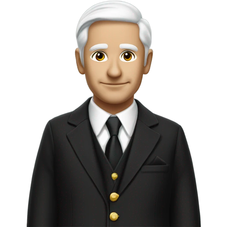 Modern English FREEMASON wearing black lounge suit jacket and Masonic Apron emoji