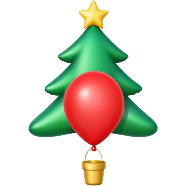 balloon Christmas tree toy emoji