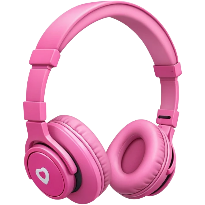 Headphones pink  emoji