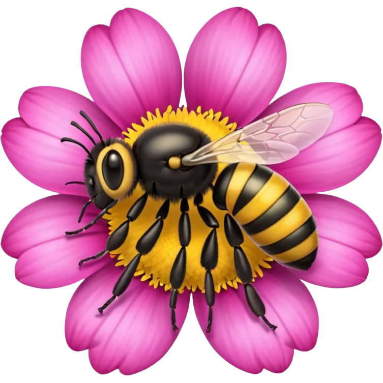 flower on bee emoji