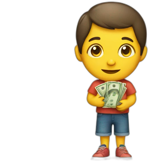 child with money emoji