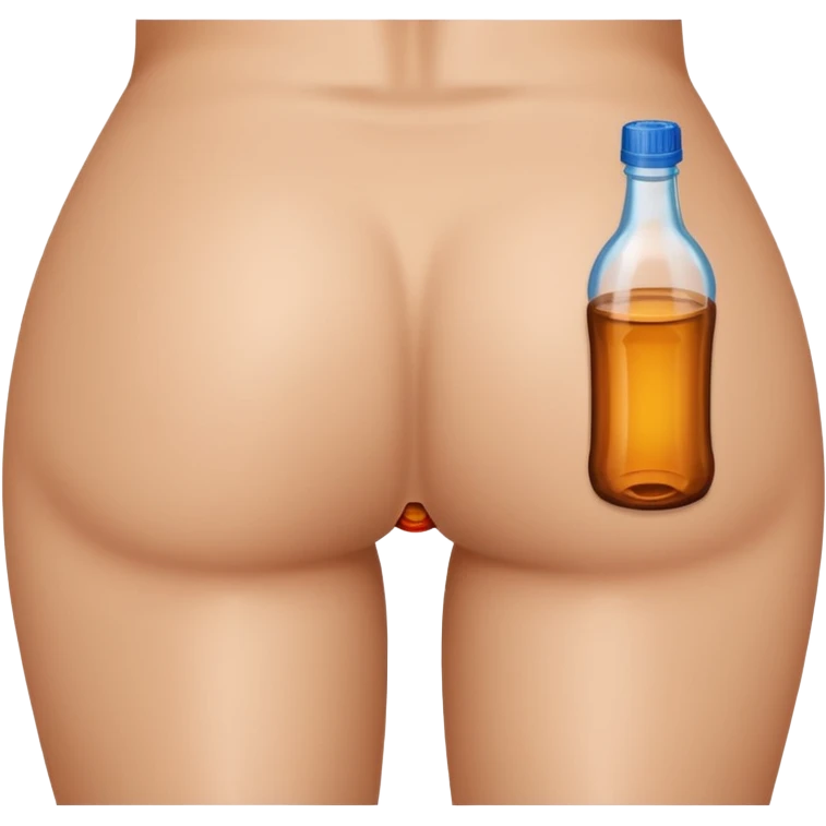 Bottle cap in butt emoji