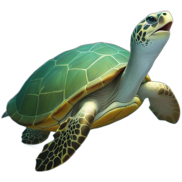 Dauphin sur tortue emoji