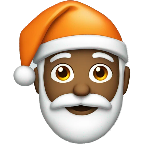 Santa with a orange hat emoji