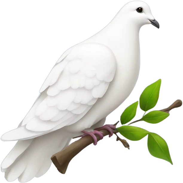 The dove of peace, which holds a green twig in its beak emoji