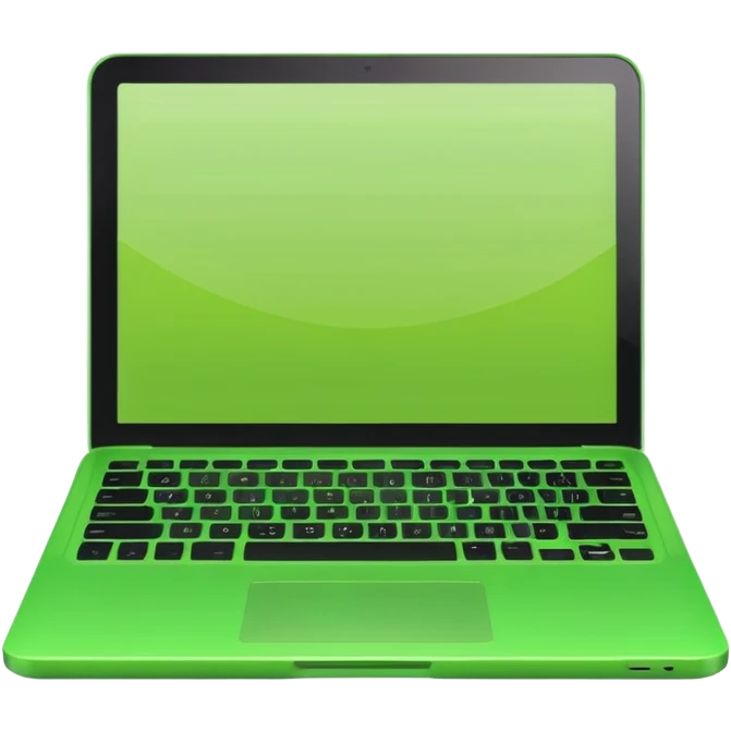 bright green laptop emoji