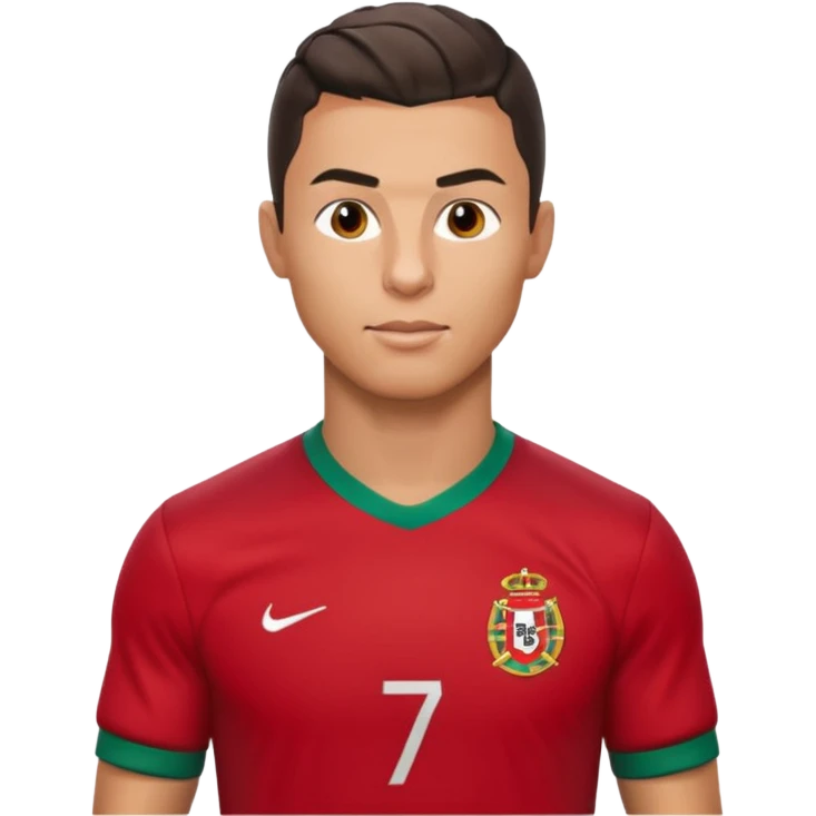 Cristiano Ronaldo soccer player with Portugal jersey emoji