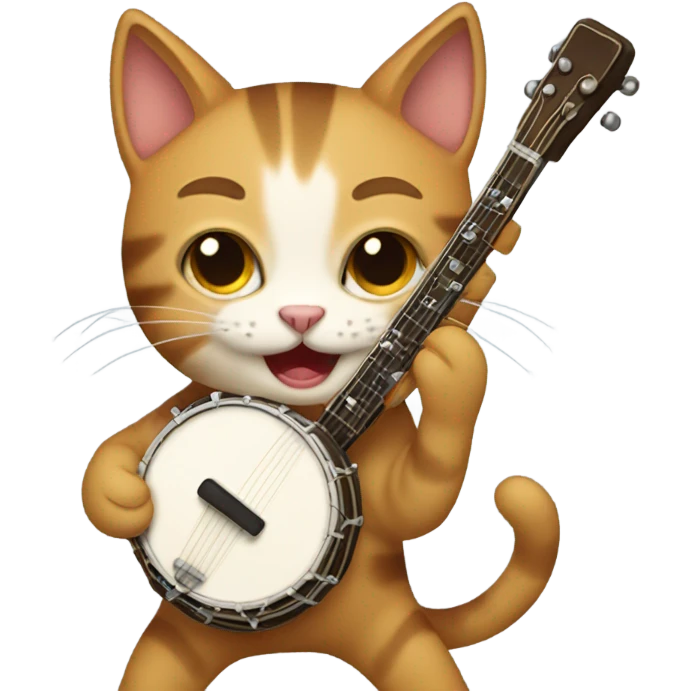 Cat with banjo emoji