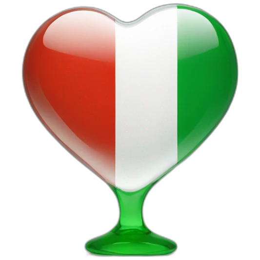 Italian flag made of glass emoji