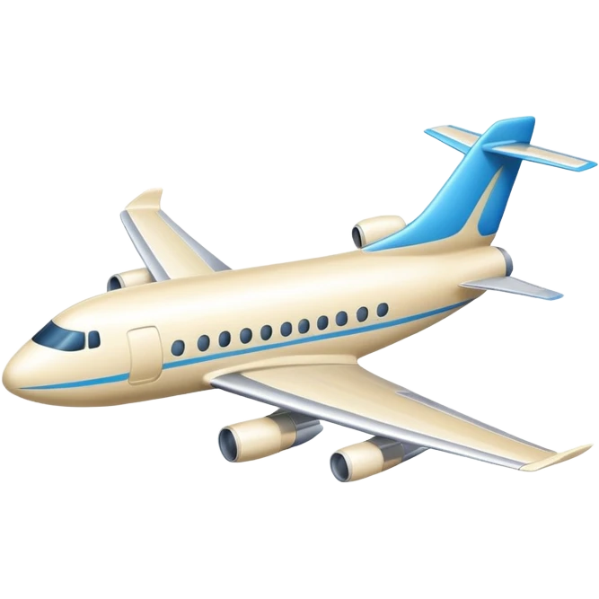 Cream airplane emoji