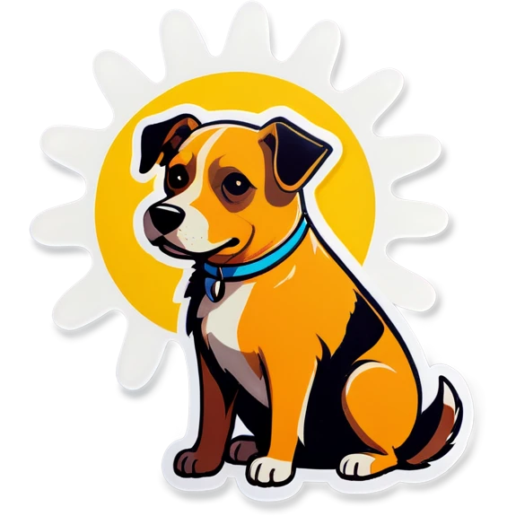Dog on a sunny day emoji