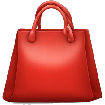 red bag simple with discount symbol emoji