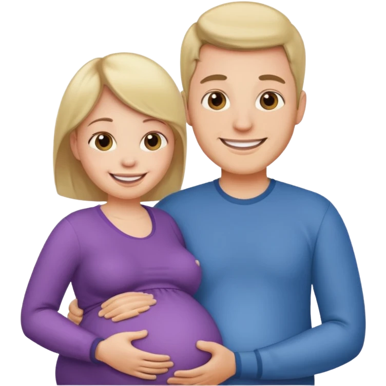one man is pregnant. one man is not. emoji