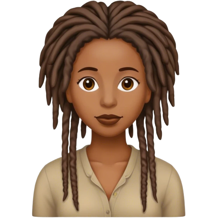Black woman with locs emoji