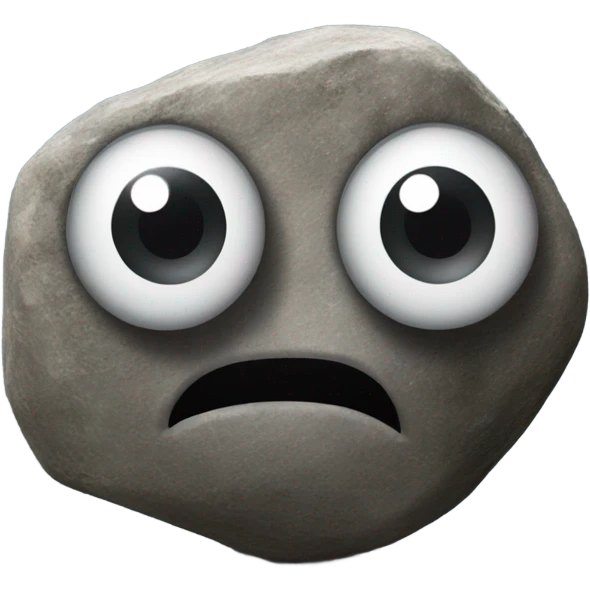 realistic rock with plastic googly eyes "Everything Everywhere All At Once" emoji