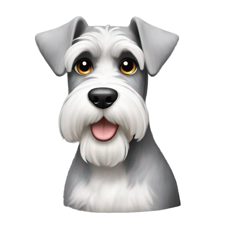 Dog schnauzer white  emoji