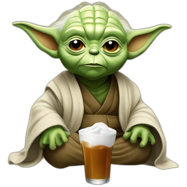 Yoda qui bois un coca emoji