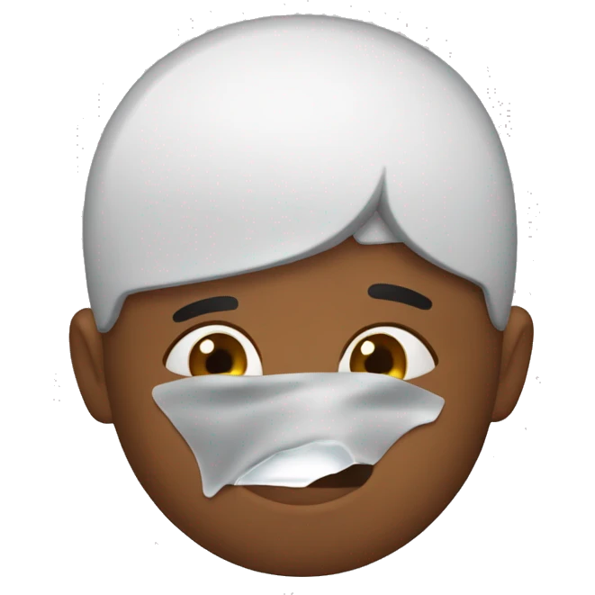 A Dominican man crying with mascara running down his face  emoji