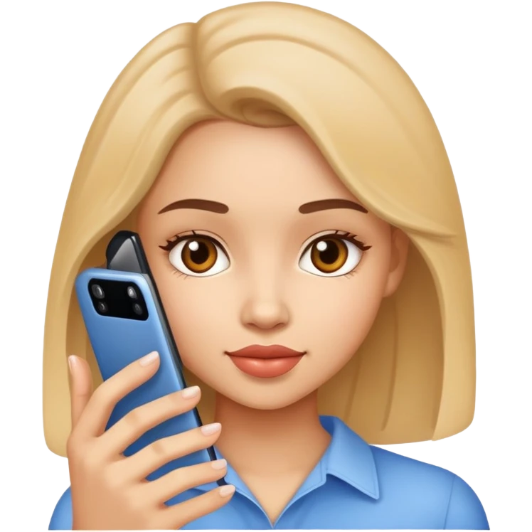beautiful girl use’s phone emoji