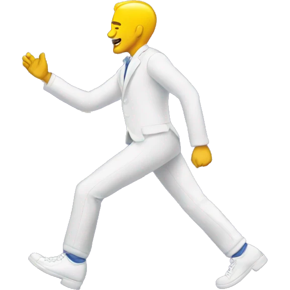Man doing moonwalk emoji