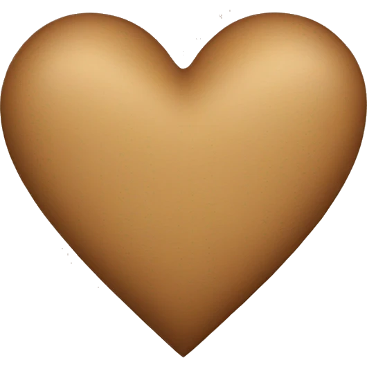 light brown heart emoji