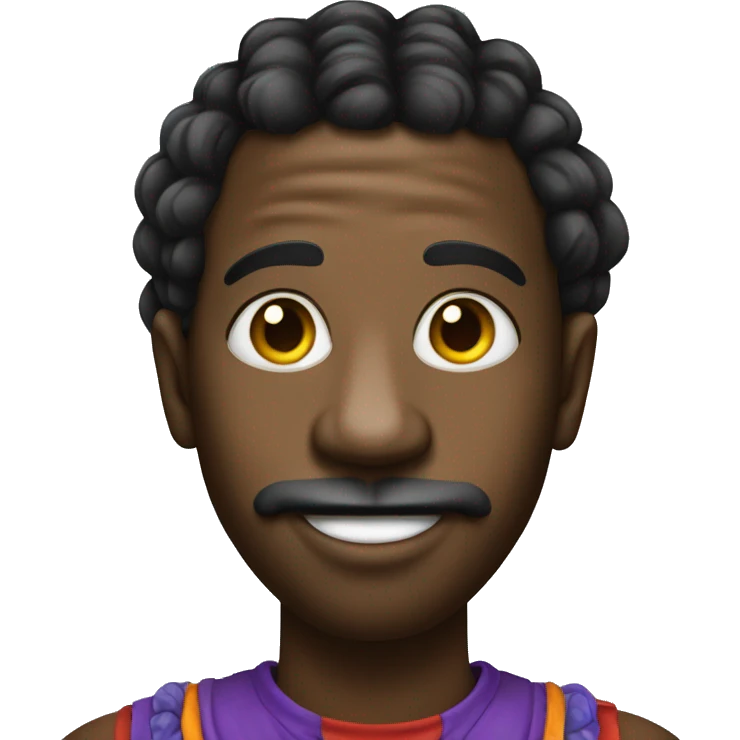 black guy with braids and a clown nose emoji