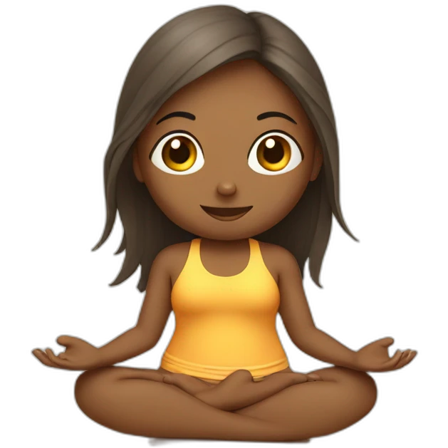 yoga girl in beach emoji