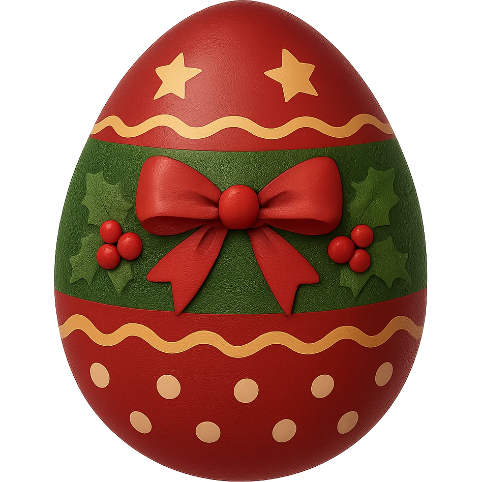 Christmas egg, remove background emoji