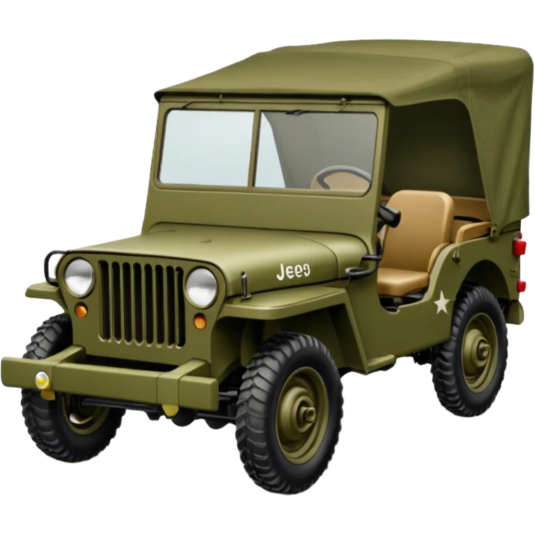 Ww2 is army Willis jeep emoji