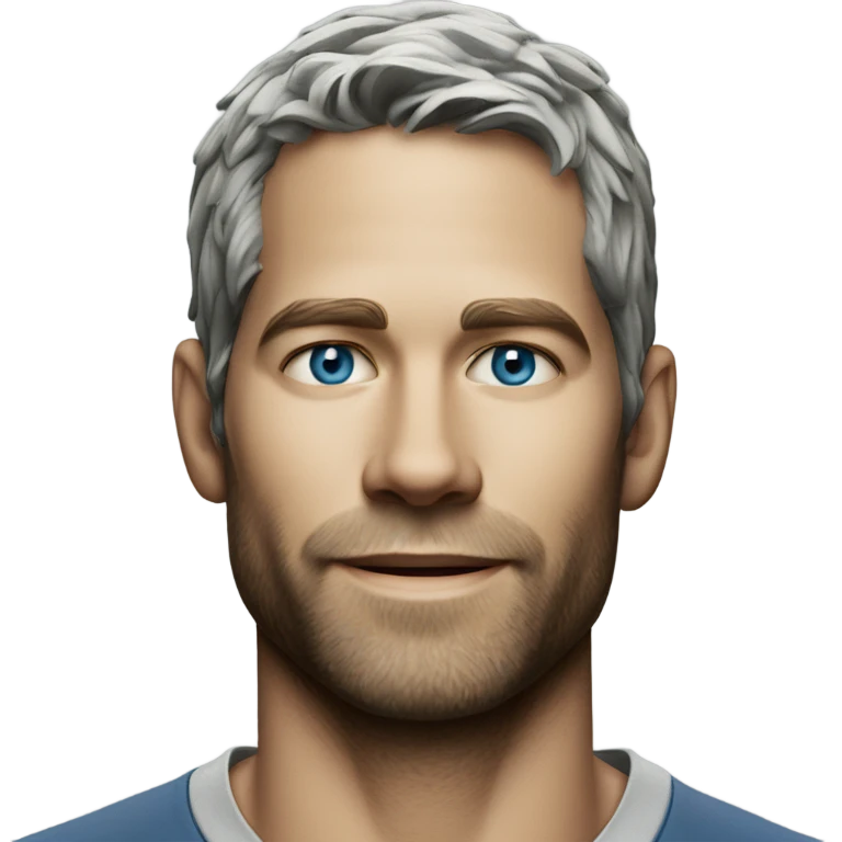 actor paul walker blue eyes with grey hair  emoji
