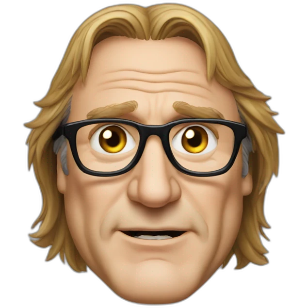 Gérard Depardieu with glasses emoji