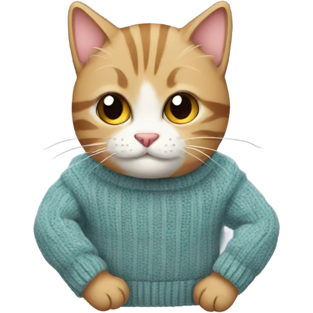Cat with sweater emoji