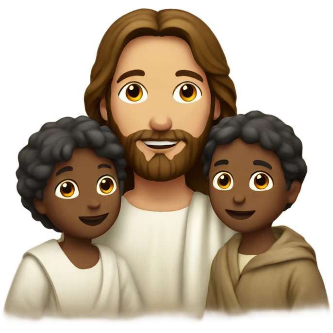 Jesus with children emoji