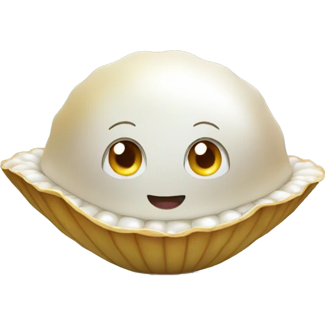A pearl in a shell  emoji