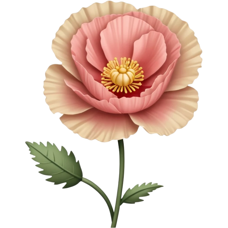 Carnation poppy beige light rose emoji