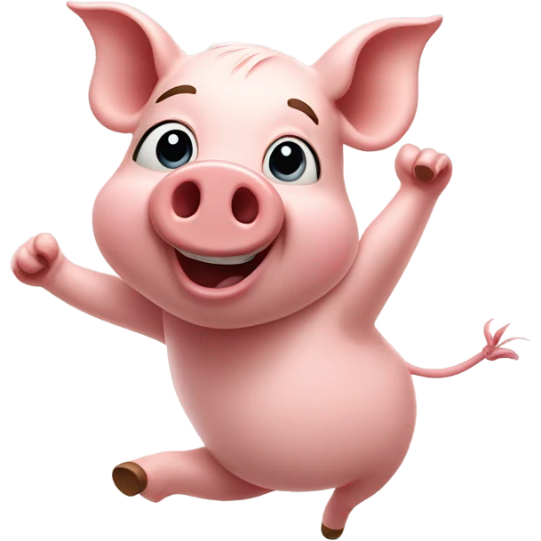 Dancing pig emoji