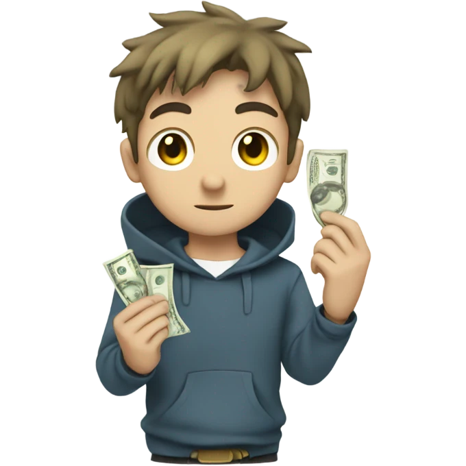 anime guy with dolar emoji