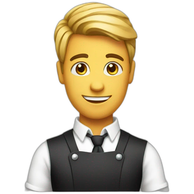 waiter with menu emoji