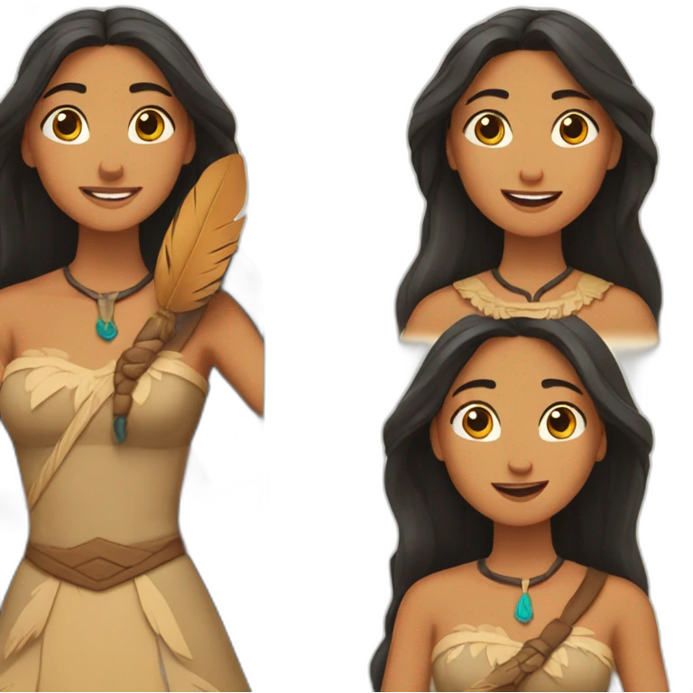 jubiler sur le dos de pocahontas emoji