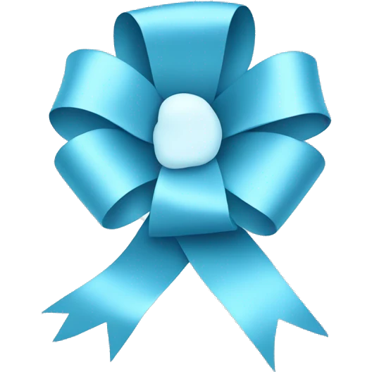  baby blue ribbon emoji