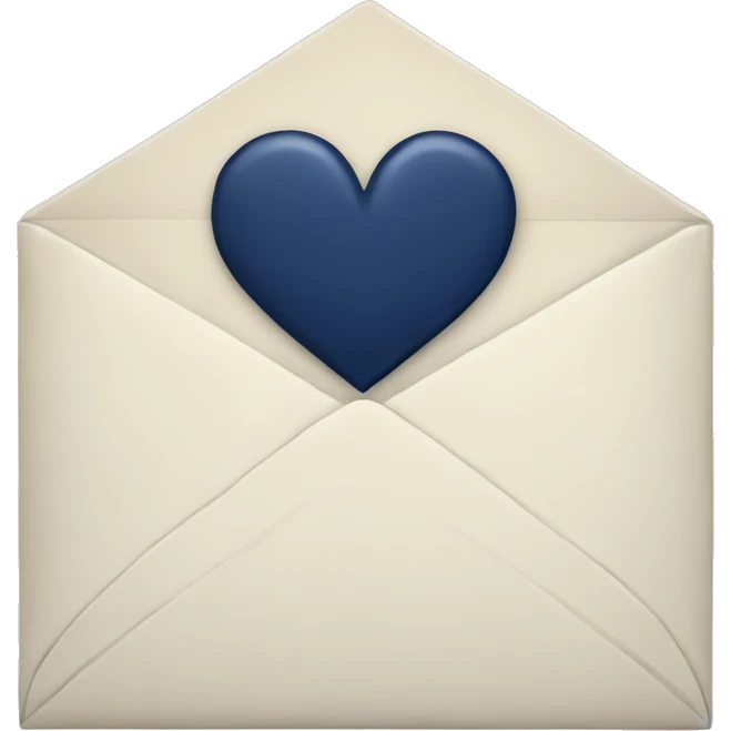 envelope with navy heart emoji