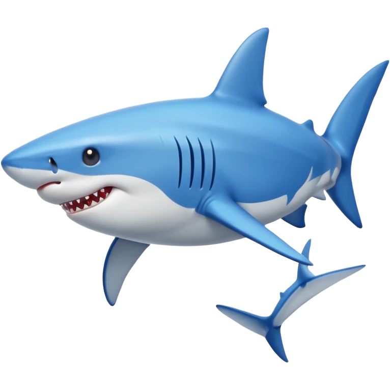 A shark with blue Nike shoes emoji
