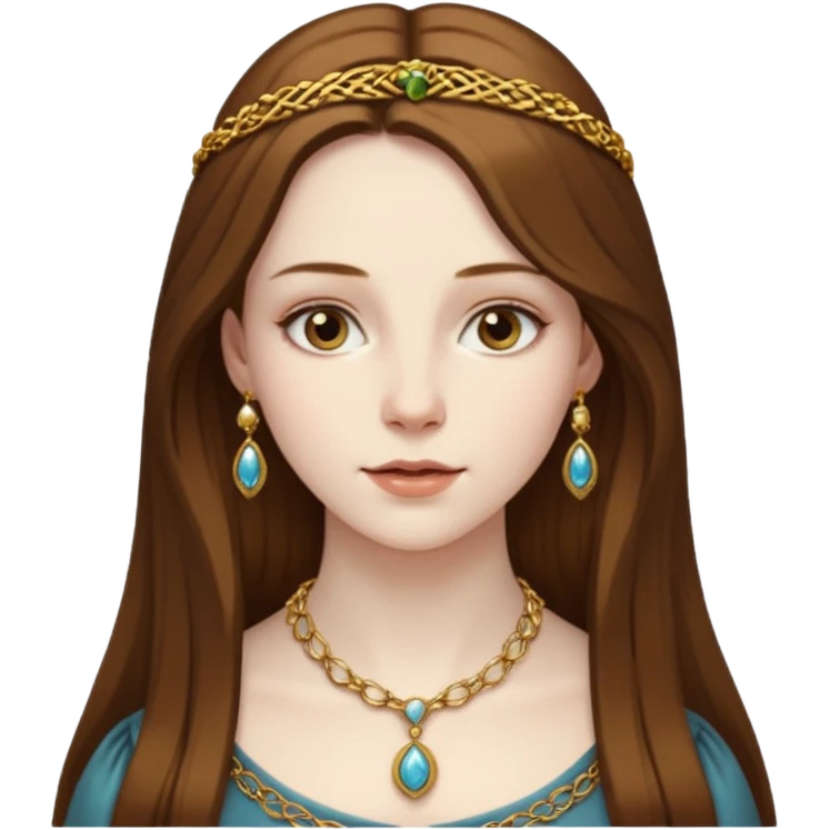  portrait of a Renaissance woman emoji